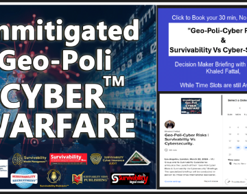 For Immediate Release – “Geo-Poli-Cyber Warfare Risks & Survivability Vs Cybersecurity Online Briefings are Launched by MLi Group. | Briefings will be Conducted by Chairman Khaled Fattal and are “No Obligation” Based.